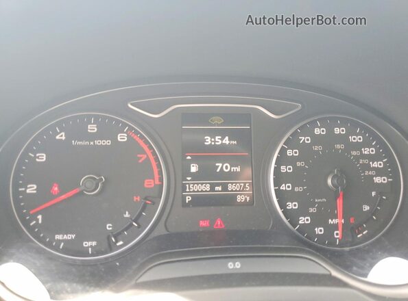 WAUJEGFFXK1018235 2019 AUDI A3 Blue Вид щитка приладів