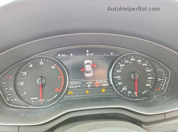 WAUKMAF41JA076204 2018 AUDI A4 Blue Instrument cluster view