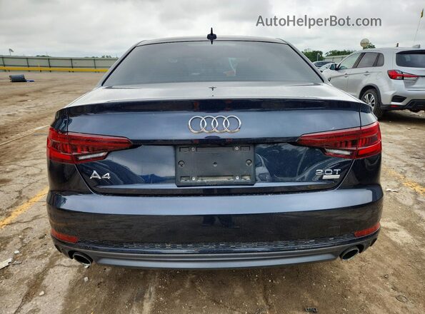 WAUKMAF41JA076204 2018 AUDI A4 Blue Rear view