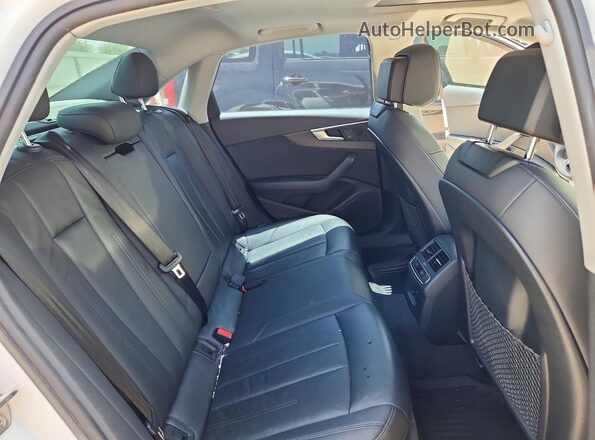 WAUKMAF42JN016103 2018 AUDI A4 White Widok tylnych siedzeń