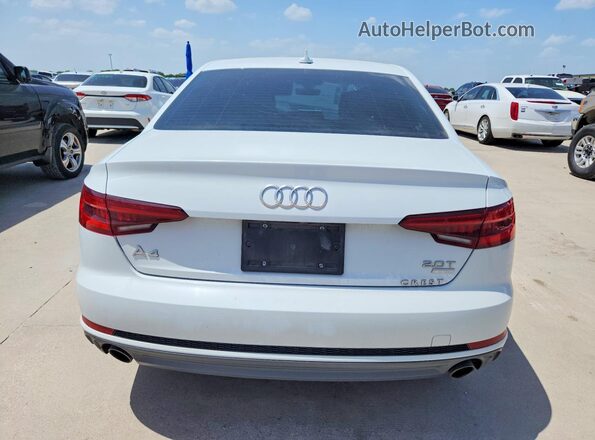 WAUKMAF42JN016103 2018 AUDI A4 White Widok z tyłu