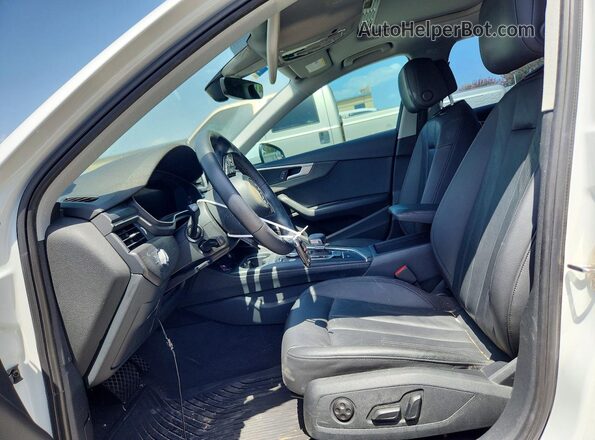 WAUKMAF42JN016103 2018 AUDI A4 White Widok wnętrza z przodu