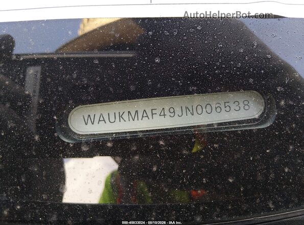 WAUKMAF49JN006538 2018 AUDI A4 Dark Blue Вид подкапотного пространства