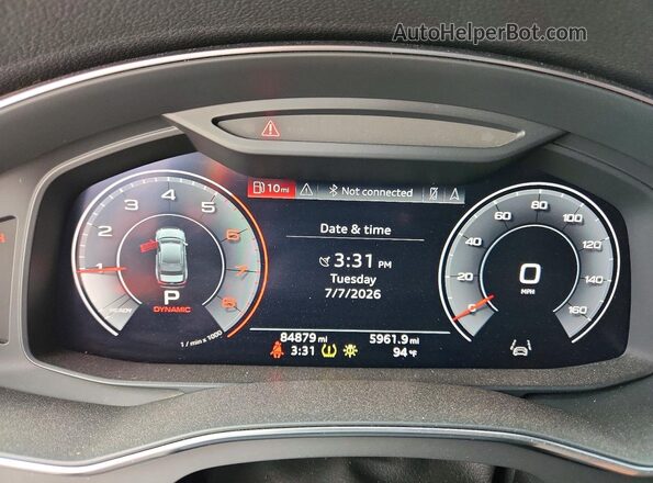 WAUL2AF22KN025975 2019 AUDI A6 Gray Widok zestawu wskaźników