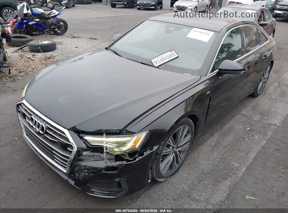 WAUL2AF22KN107916 2019 AUDI A6 Black Передня ліва чверть