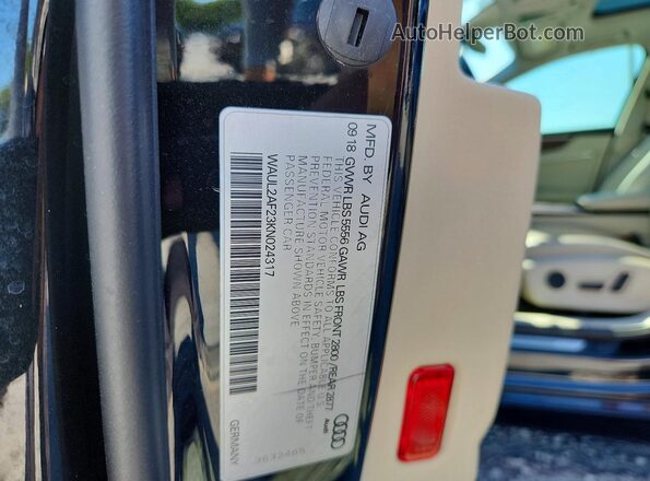 WAUL2AF23KN024317 2019 AUDI A6 Black Շարժիչի բաժամունքի տեսք