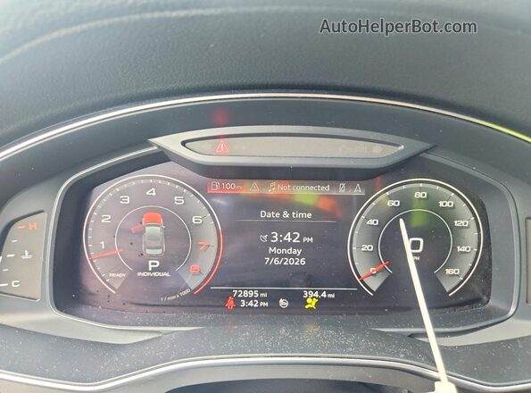 WAUL2AF23KN063733 2019 AUDI A6 Black Вид щитка приладів