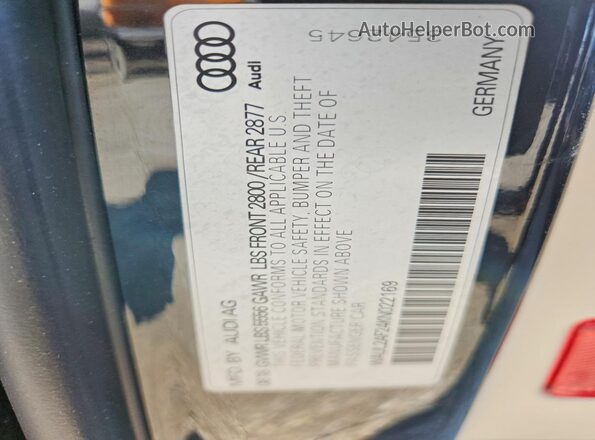WAUL2AF24KN022169 2019 AUDI A6 Черный Вид подкапотного пространства