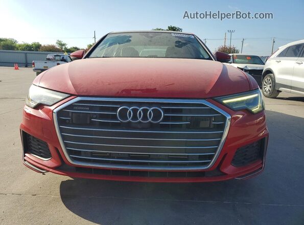 WAUL2AF25KN093171 2019 AUDI A6 Red Widok z przodu