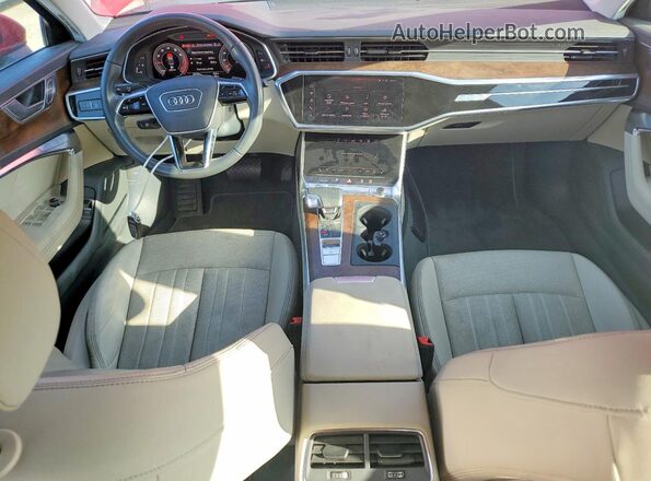 WAUL2AF25KN093171 2019 AUDI A6 Red Widok deski rozdzielczej