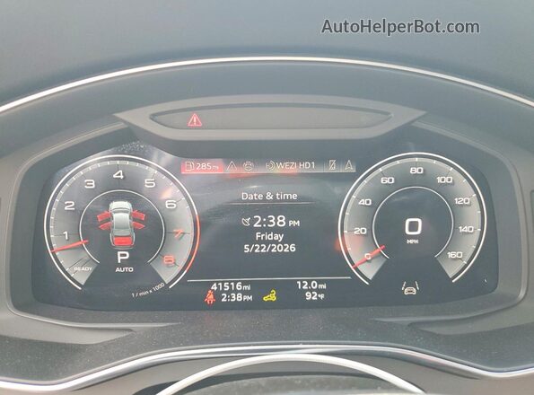 WAUL2BF28RN047558 2024 AUDI A6 Black Widok zestawu wskaźników