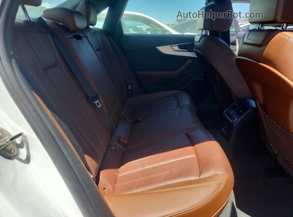 WAULMAF40JN012040 2018 AUDI A4 White Vista de los asientos traseros