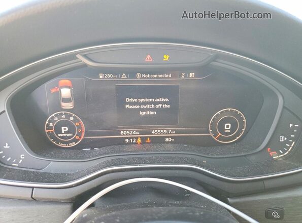 WAULMAF41JA221200 2018 AUDI OTHER White ხელსაწყოთა პანელის ხედი