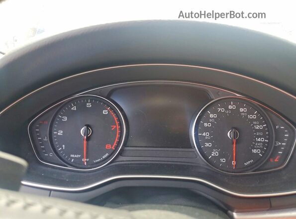 WAULMAF46JA109539 2018 AUDI A4 Blue ხელსაწყოთა პანელის ხედი