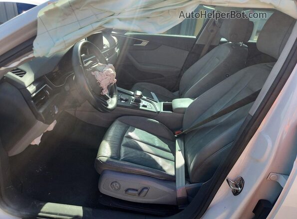 WAULNAF44HN018317 2017 AUDI A4 White წინა სალონის ხედი