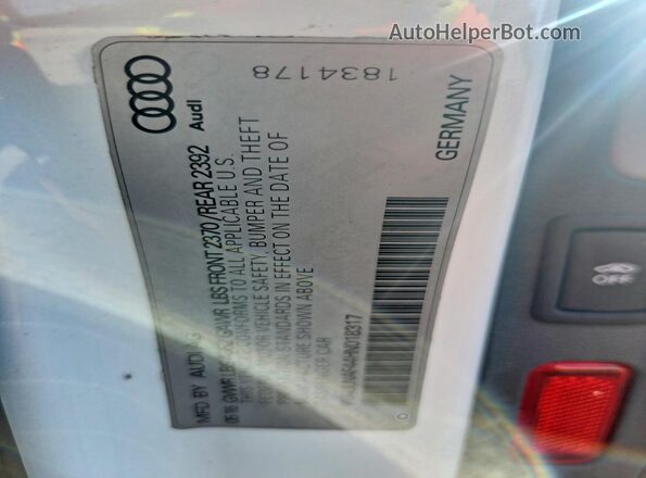 WAULNAF44HN018317 2017 AUDI A4 White ძრავის განყოფილების ხედი