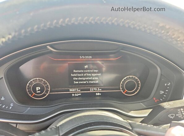 WAULNAF44HN018317 2017 AUDI A4 Белый Вид щитка приборов