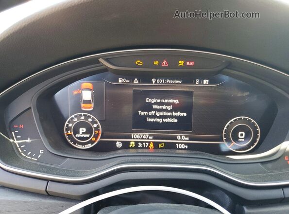 WAULNAF44HN042228 2017 AUDI A4 Белый Вид щитка приборов