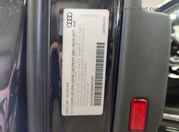 WAUM2AF26KN072267 2019 AUDI A6 Black ძრავის განყოფილების ხედი