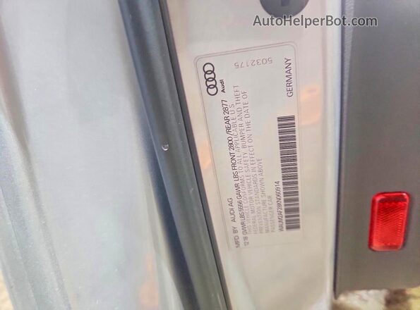 WAUM2AF28KN060914 2019 AUDI A6 Silver Вид підкапотного простору