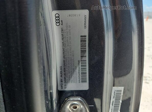 WAUM2AFR3GA038945 2016 AUDI A5 Серый Вид наклейки с VIN-кодом