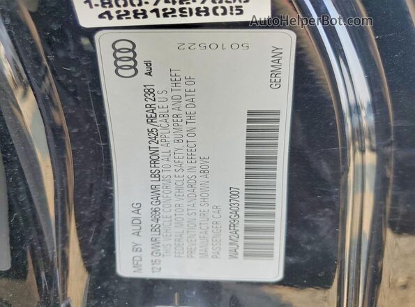 WAUM2AFR9GA037007 2016 AUDI A5 Black Вид підкапотного простору