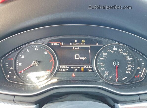 WAUNNAF55JA094918 2018 AUDI A5 Белый Вид щитка приборов