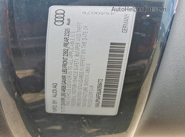 WAUPNAF58JA058472 2018 AUDI A5 Gray Շարժիչի բաժամունքի տեսք