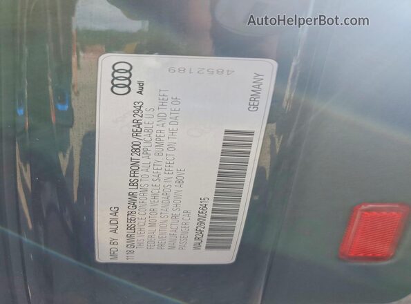 WAUR2AF26KN056415 2019 AUDI A7 Black Vista del compartimento del motor