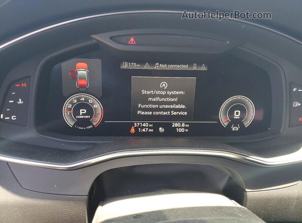 WAUS2AF28KN078983 2019 AUDI A7 Black ხელსაწყოთა პანელის ხედი
