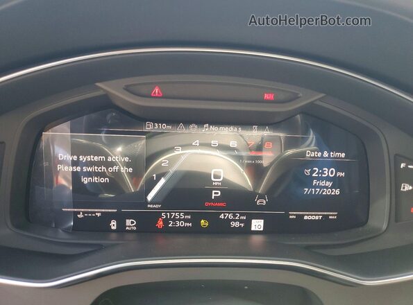 WAUSFBF28RN010879 2024 AUDI S7 Черный Вид щитка приборов