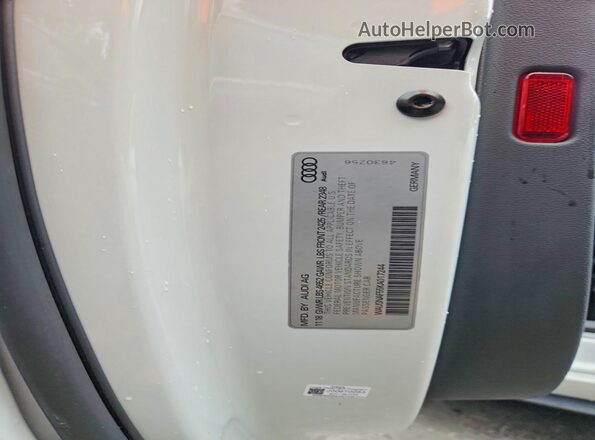WAUSNAF55KA017244 2019 AUDI A5 White Engine compartment view