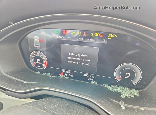 WAUTAAF54MA007176 2021 AUDI A5 Black Սարքավորումների վահանակի տեսք