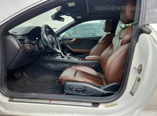 WAUTNAF51JA004963 2018 AUDI A5 White Vista interior delantera