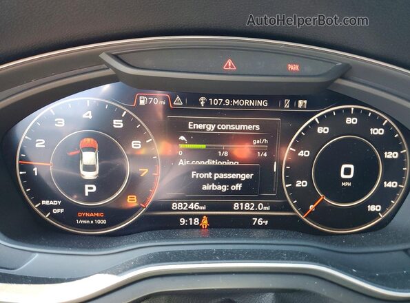 WAUTNAF52KA074523 2019 AUDI A5 Black Instrument cluster view