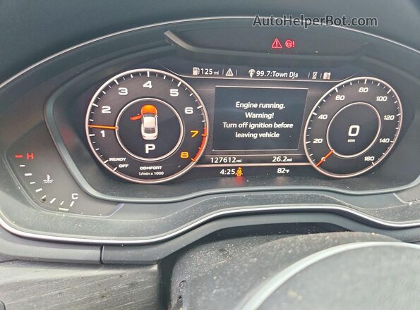 WAUTNAF53JA006973 2018 AUDI A5 Charcoal ხელსაწყოთა პანელის ხედი