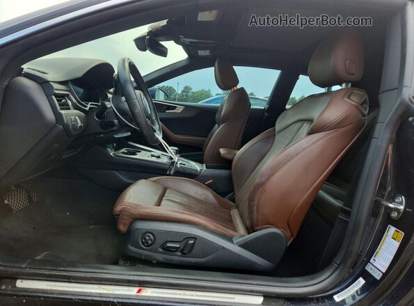 WAUTNAF53JA006973 2018 AUDI A5 Charcoal წინა სალონის ხედი