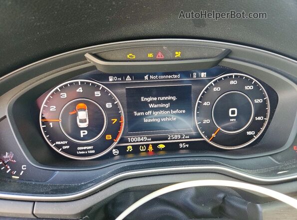WAUTNAF58JA005754 2018 AUDI A5 Gray Vista del cuadro de instrumentos