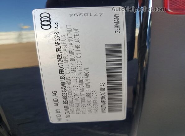 WAUTNAF59KA018143 2019 AUDI A5 Black Engine compartment view