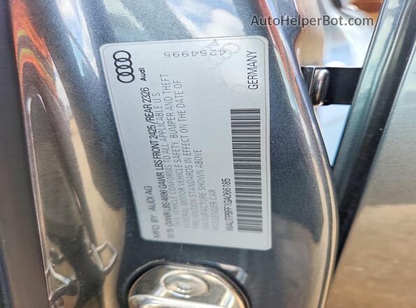 WAUTPBFF1GA066185 2016 AUDI A3 Gray ძრავის განყოფილების ხედი