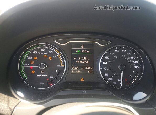 WAUTPBFF6GA129152 2016 AUDI A3 White Սարքավորումների վահանակի տեսք