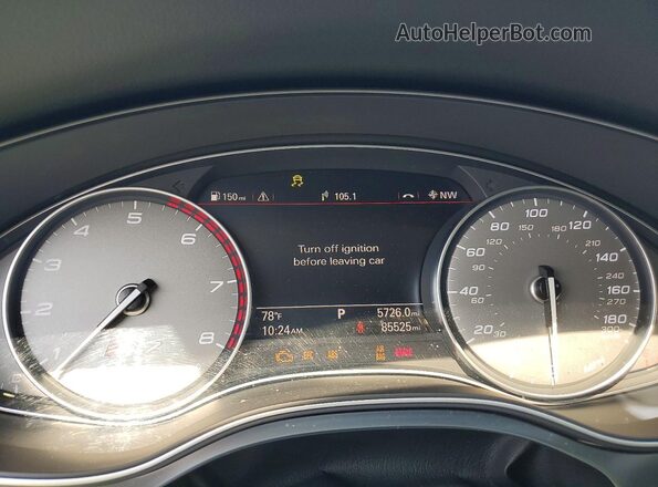 WAUW2AFC0GN073519 2016 AUDI S7 White Instrument cluster view