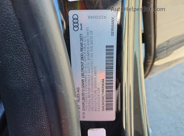 WAUW2AFC1HN058044 2017 AUDI A7 Black Engine compartment view