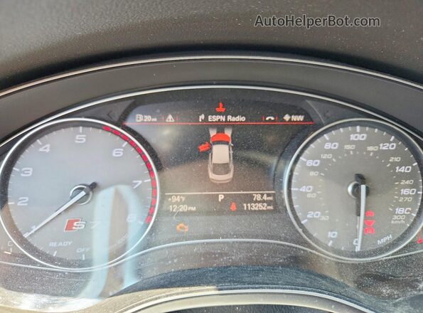 WAUW2BFC8GN020282 2016 AUDI S7 Серебряный Вид щитка приборов