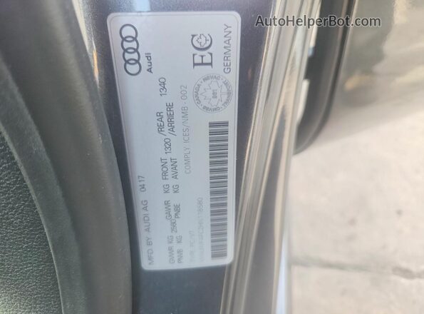 WAUWFAFC2HN118580 2017 AUDI S7 Gray Widok komory silnika