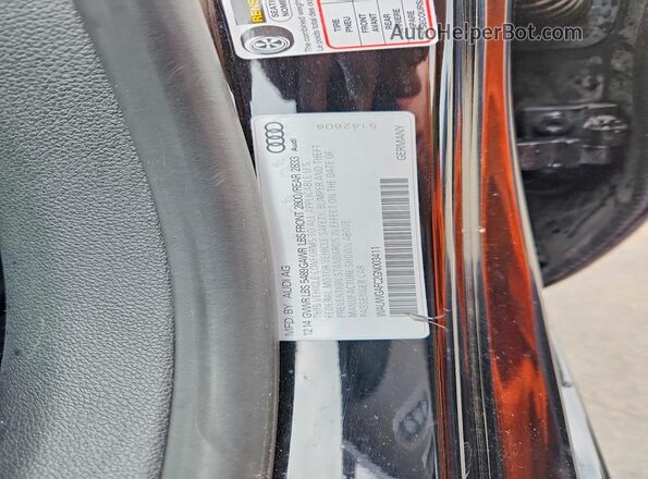 WAUWGAFC2GN003411 2016 AUDI A7 Black VIN sticker view