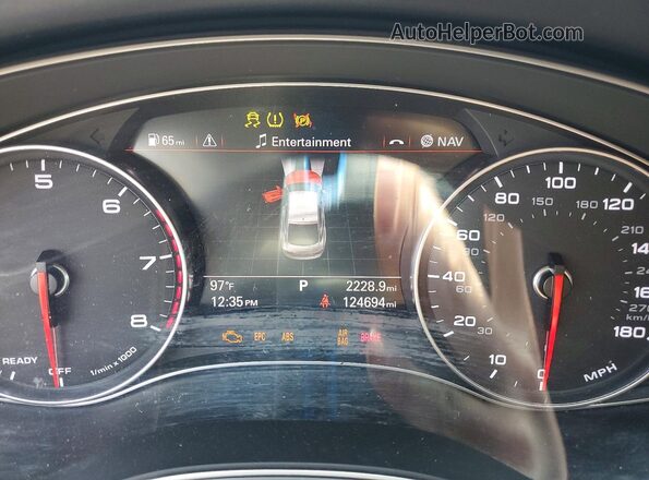 WAUWGAFC6GN196355 2016 AUDI A7 Black ხელსაწყოთა პანელის ხედი