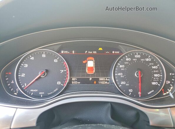WAUWGAFC8GN108504 2016 AUDI A7 Silver Սարքավորումների վահանակի տեսք