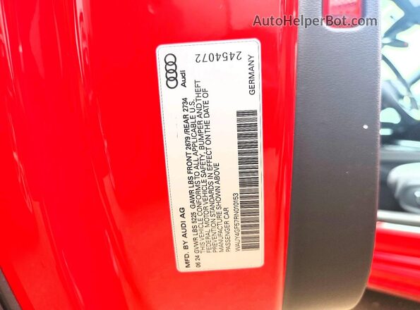 WAUY4GF57RN010153 2024 AUDI S5 Красный Вид подкапотного пространства