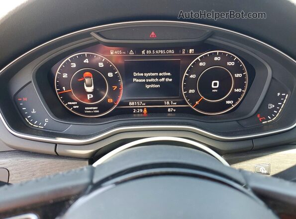 WAUYNGF51JN012725 2018 AUDI A5 Red Вид щитка приладів